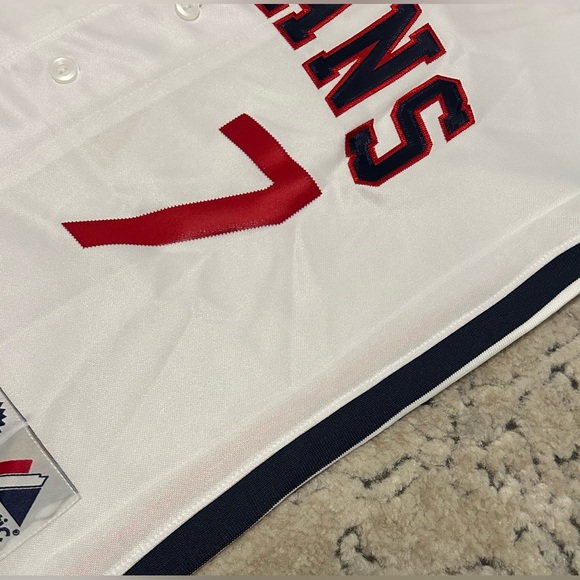 Majestic Authentic Cleveland Indians Kenny Lofton Throwback Jersey Men’s Sz: M - Picture 6 of 8